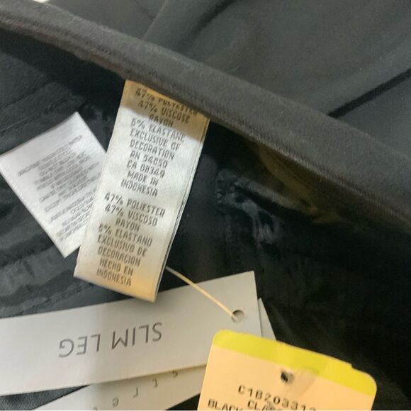 NWT Nine West slim leg  Pants lace Office Career Wear Trousers stretch Size 4 - Picture 9 of 11